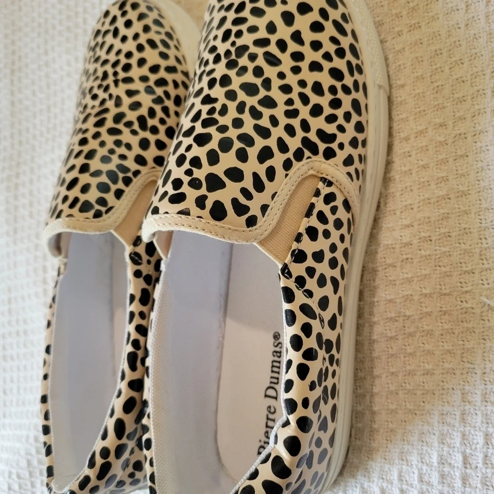 Pierre Dumas Black and White Slip-On Shoes